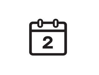 Elegant outlined calendar icon for planning events