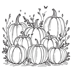 Pumpkin Patch Party Fall Season Festive Vector Design.eps