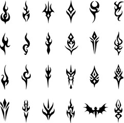 Tribal Tattoo, Abstract Tattoo, Black Ink, Geometric  design graphics