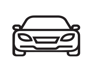 Flat car icon with clean elegant design