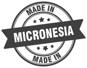 Made in Micronesia round sign. Made in Micronesia stamp.
