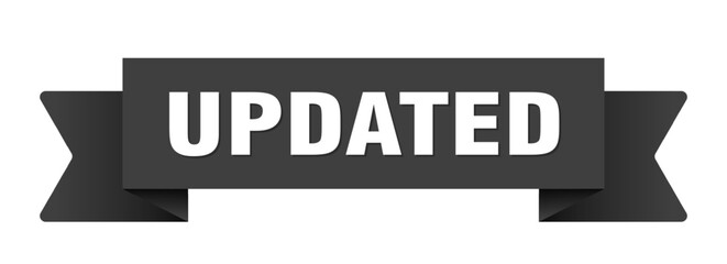 updated ribbon isolated on transparent background. updated ribbon