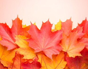 Fototapeta premium Autumn leaves border