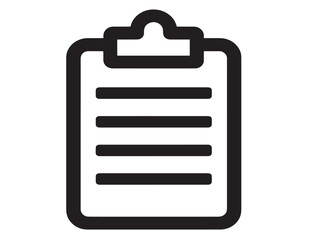 Modern Clipboard Icon Featuring Refined Minimalist Vector Lines