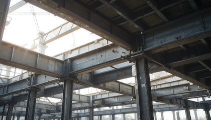 Fototapeta premium construction of an industrial building, HD and 4K image