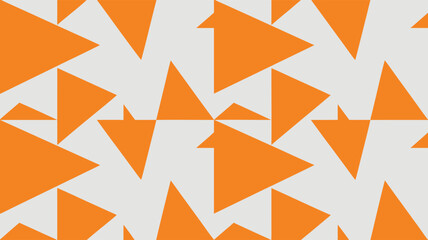 Geometric Orange Triangles on Light Gray Background Seamless Abstract Pattern Design