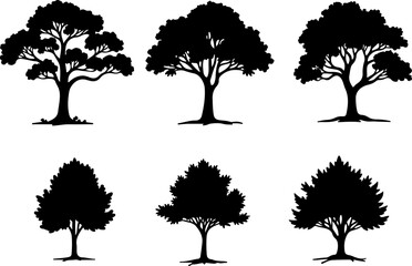 Majestic Tree Silhouette Collection – 7 Elegant Nature Designs