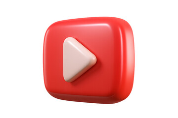 YouTube Red Play Button, Youtube 3d Logo Icon
