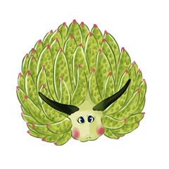 Cute Leaf Sheep Sea Slug Illustration - Transparent Backgorund