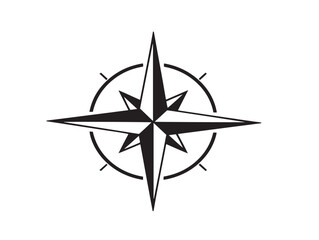 Clean Compass Icon Featuring Sleek Minimalist Vector Line Art