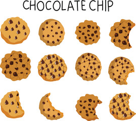 seamless Chocolate Chip Cookie pattern