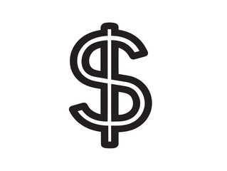 Minimalist Currency Icon with Elegant Clean Vector Line Art