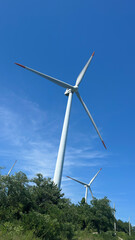 Wind power generator in Yeongdeok Wind Power Plant, Yeongdeok-gun, South Korea.