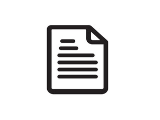Elegant Document Sheet Icon With Minimal Line Artwork