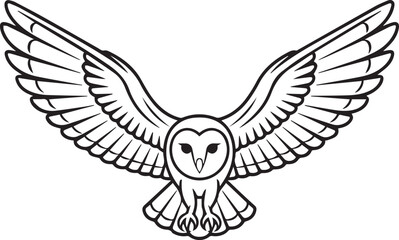 detailed raptor owl vector art realistic feather pattern perfect for nature branding tattoo sticker apparel decal