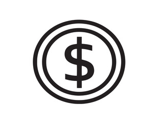 Professional Money Dollar Symbol Icon In Minimalist Style