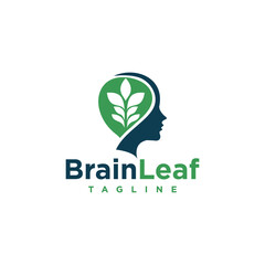 BrainLeaf logo design creative idea inspiration