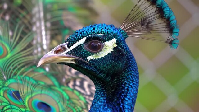 peacock with feathers generate vo 2