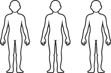 minimalist human body outline vector illustration for anatomy posters medical infographics and educational design use