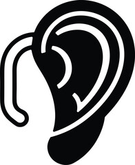 hearing aid vector icon.