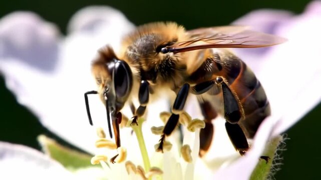 bee on flower generate vo 2