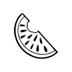 black and white summer fruit drawing