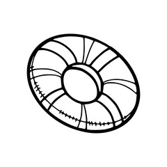 lifebuoy vector drawing for coloring page