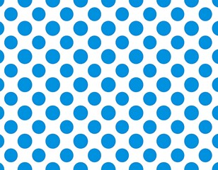 Blue polka dots on white background