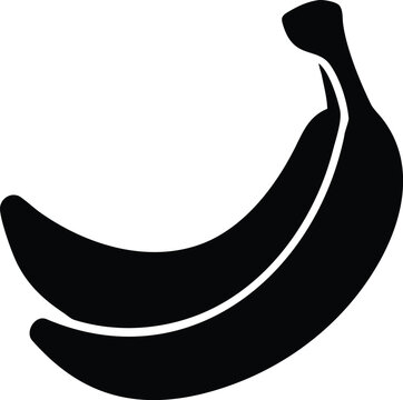 black bananas on white background clip art preview