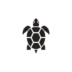 Fototapeta premium Stylized Black Sea Turtle Illustration with Geometric Shell Pattern
