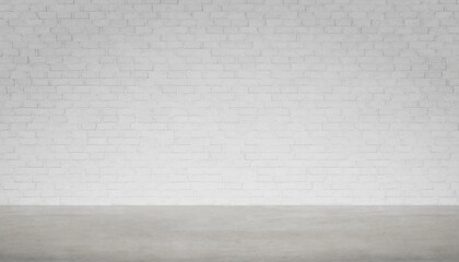 Inside the room, the floor is made of cement and the walls are made of bricks white for advertising