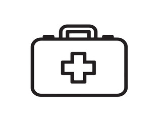 First Aid Kit Icon with Elegant Clean Minimalist Vector Design