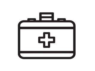 Obraz premium Elegant First Aid Kit Icon in Clean Modern Minimalist Style