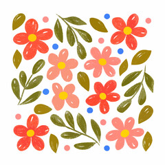 seamless background with flowers