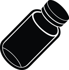 capsule bottle vector icon.