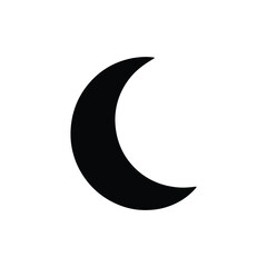 Crescent Moon Icon for Night and Lunar Design