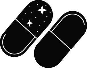 sleep capsules vector icon.