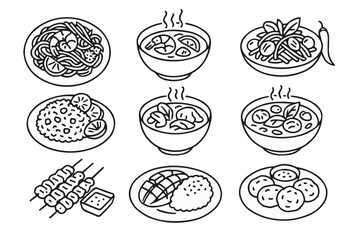 Food Around The World Icons