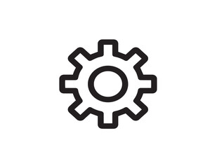 Modern Minimalist Gear Icon With Clean And Precise Vector Style 