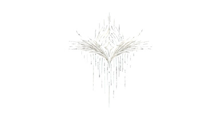 Obraz premium White cybersigilism artwork on black, abstract texture for tattoo design, branding.