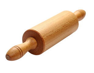 Fototapeta premium Wooden Rolling Pin Isolated on White Background
