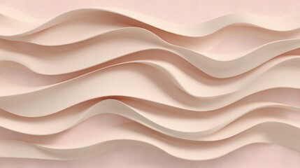 Obraz premium Gentle Curves of Soft Pink Ribbon Flowing on a Delicate Background
