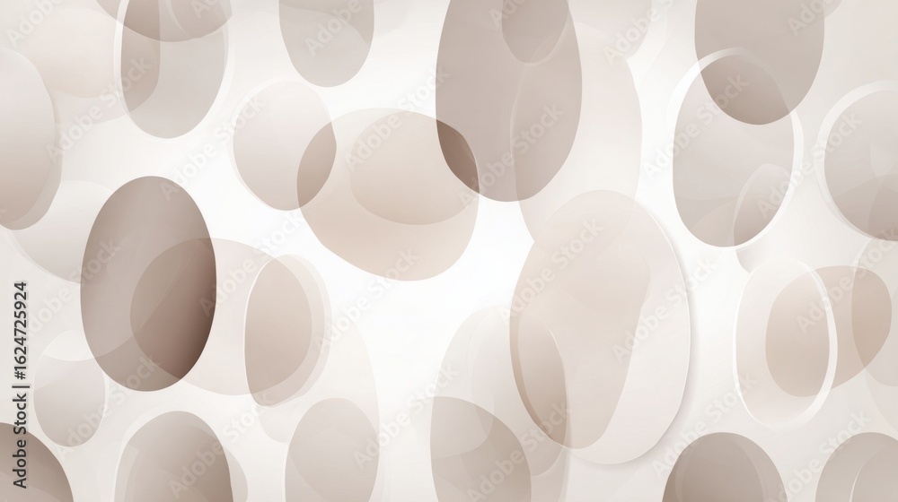 Sticker soft neutral background with transparent oval shapes and textures
