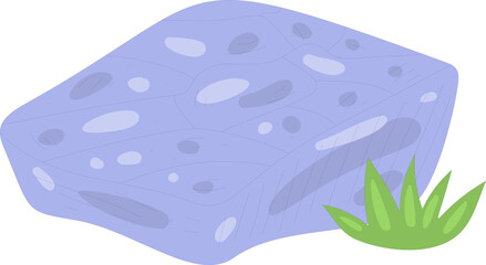 vector illustration of a purple rock