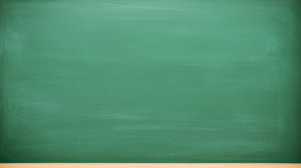 Empty green chalkboard in a school setting, ideal as educational background with copy space