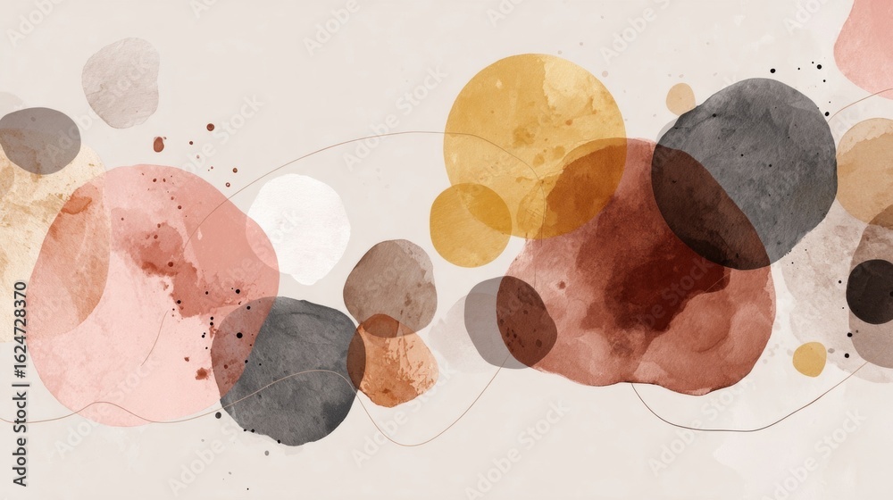 Canvas Prints abstract art background with colorful organic shapes and textures