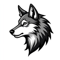Fierce Monochrome Animal Logo Template