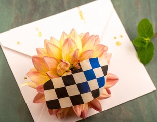 Delicate Arrangement of Winter Blooms and Foliage in Elegant Style Against Muted