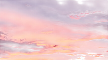 Fototapeta premium Soft pink and orange hues in the sky during sunset