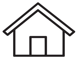 Modern Clean Home Symbol with Elegant Minimal Vector Illustration